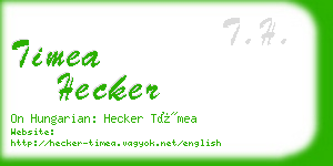 timea hecker business card